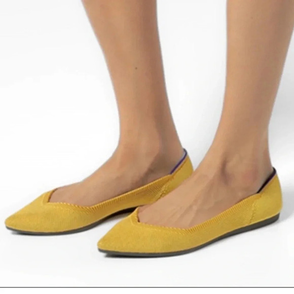 Rothy’s The Point Flat Sunflower Yellow Size 6 - Picture 1 of 10